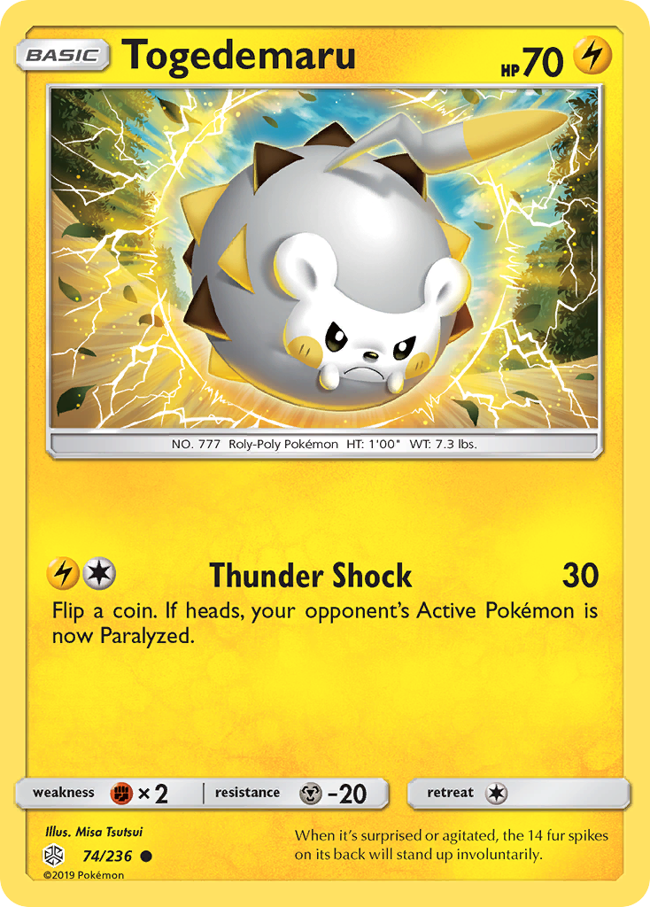 Togedemaru (74/236) [Sun & Moon: Cosmic Eclipse] | Devastation Store