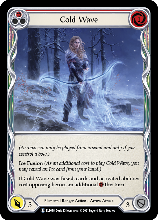 Cold Wave (Red) [U-ELE038] Unlimited Rainbow Foil | Devastation Store