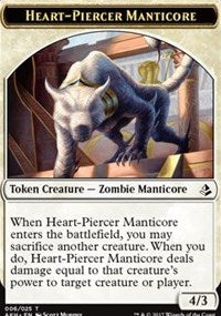 Heart-Piercer Manticore // Warrior Token [Amonkhet Tokens] | Devastation Store