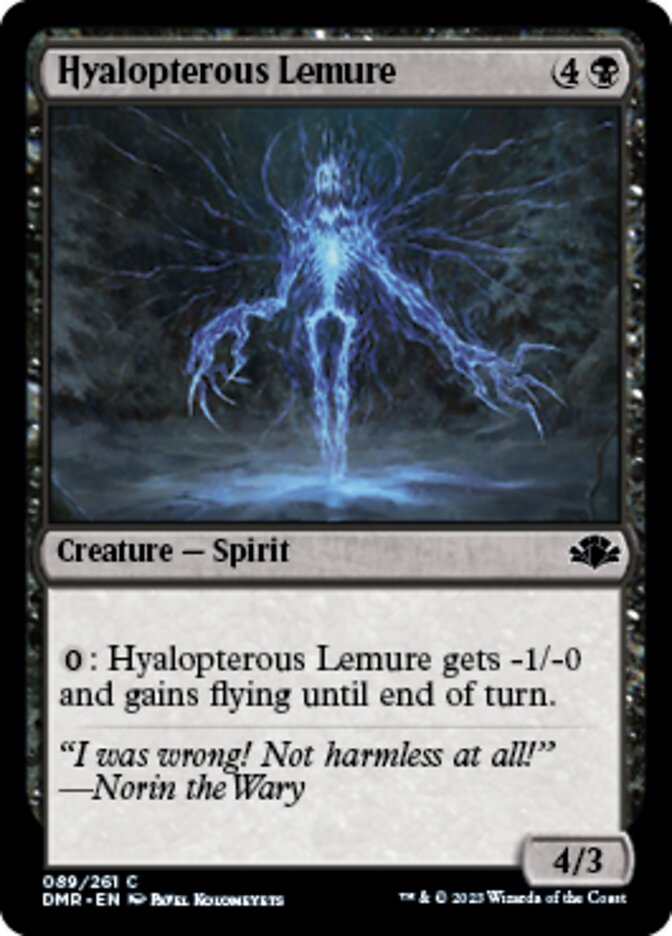 Hyalopterous Lemure [Dominaria Remastered] | Devastation Store