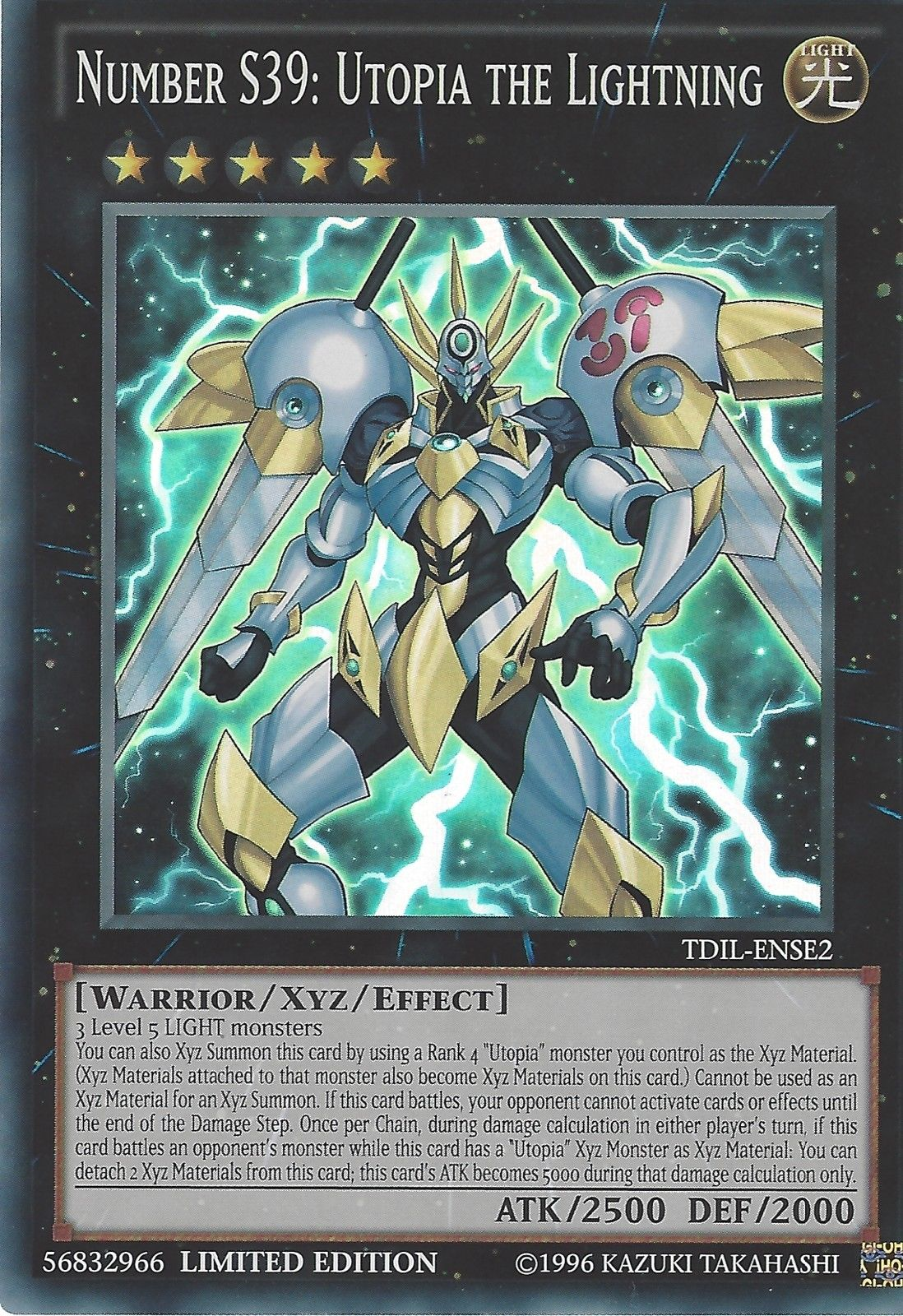 Number S39: Utopia the Lightning [TDIL-ENSE2] Super Rare | Devastation Store