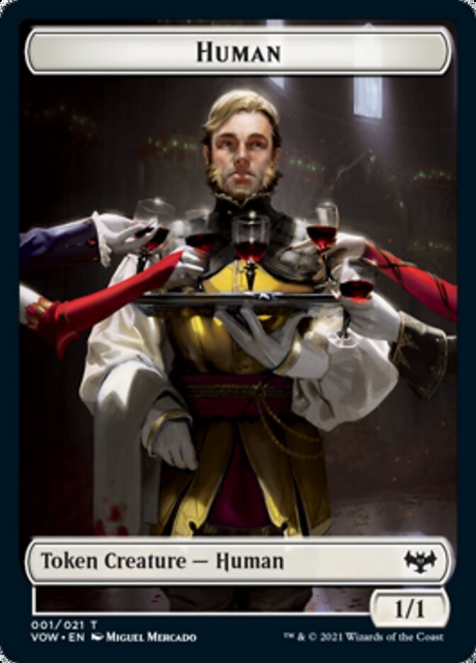 Human (001) // Boar Double-sided Token [Innistrad: Crimson Vow Tokens] | Devastation Store