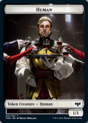 Human (001) // Boar Double-sided Token [Innistrad: Crimson Vow Tokens] | Devastation Store