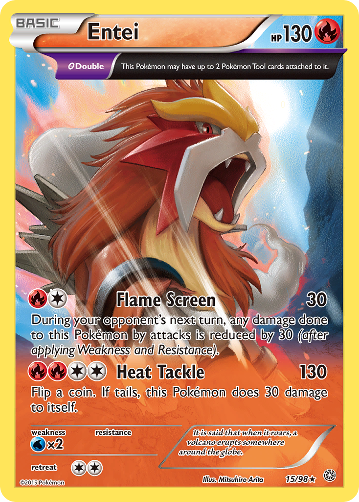 Entei (15/98) [XY: Ancient Origins] | Devastation Store