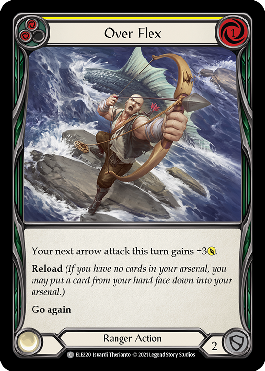 Over Flex (Yellow) [ELE220] (Tales of Aria)  1st Edition Rainbow Foil | Devastation Store