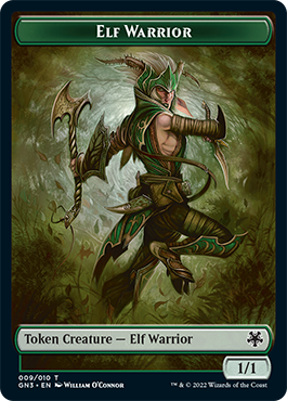 Dragon // Elf Warrior Double-sided Token [Game Night: Free-for-All] | Devastation Store