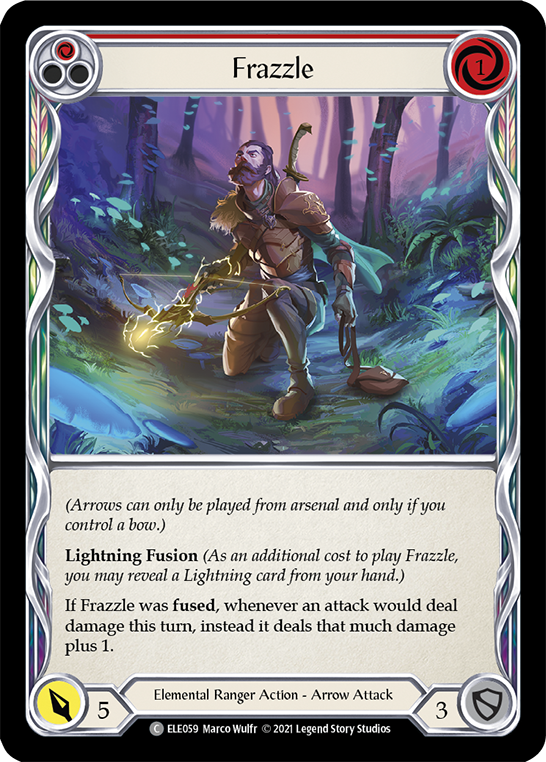 Frazzle (Red) [ELE059] (Tales of Aria)  1st Edition Rainbow Foil | Devastation Store