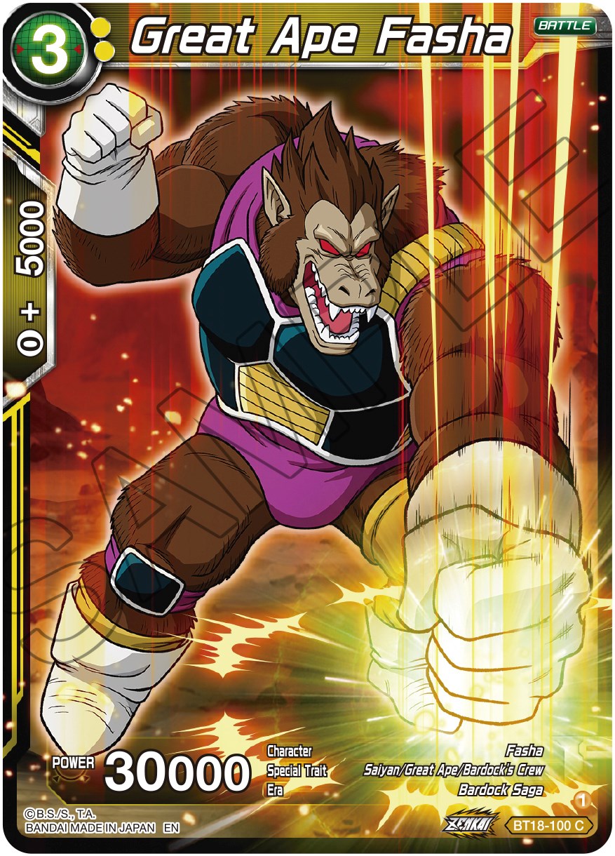 Great Ape Fasha (BT18-100) [Dawn of the Z-Legends] | Devastation Store