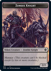 Zombie // Zombie Knight Double-Sided Token [Starter Commander Decks] | Devastation Store