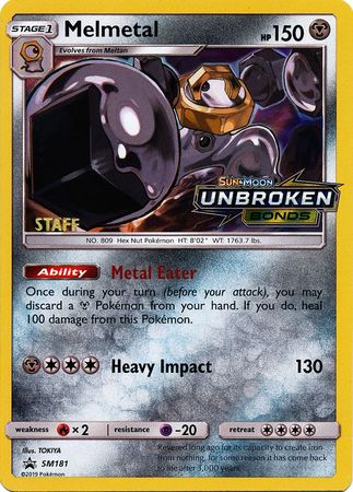 Melmetal (SM181) (Staff Prerelease Promo) [Sun & Moon: Black Star Promos] | Devastation Store