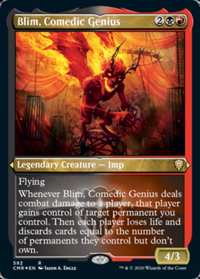 Blim, Comedic Genius (Etched) [Commander Legends] | Devastation Store