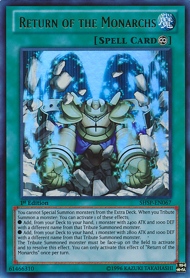 yugioh monarch spell cards YU-GI-OH! - The Monarchs Erupt (SR01-EN038) - Structure Deck: Emperor of Darkness - Edition Mint / near mint condition trading card The Prime Monarch - Yu-Gi-Oh!