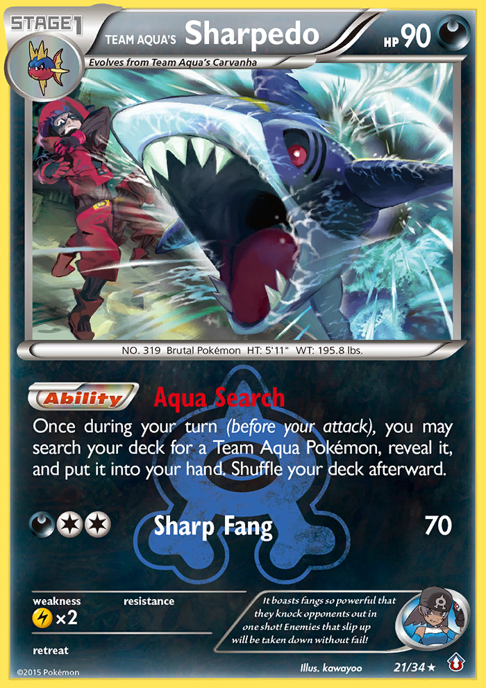 Team Aqua's Sharpedo (21/34) [XY: Double Crisis] | Devastation Store