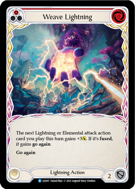Weave Lightning (Red) [LXI017] (Tales of Aria Lexi Blitz Deck)  1st Edition Normal | Devastation Store
