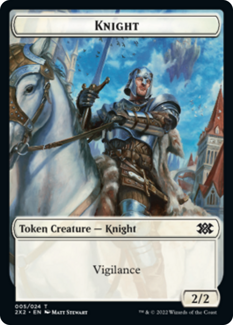 Egg // Knight Double-sided Token [Double Masters 2022 Tokens] | Devastation Store
