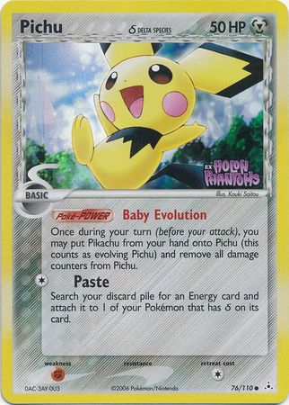 Pichu (76/110) (Delta Species) (Stamped) [EX: Holon Phantoms] | Devastation Store