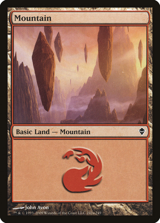 Mountain (242a) [Zendikar] - Devastation Store | Devastation Store