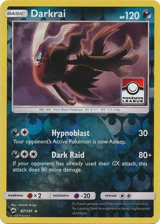 Darkrai (87/147) (League Promo) [Sun & Moon: Burning Shadows] | Devastation Store