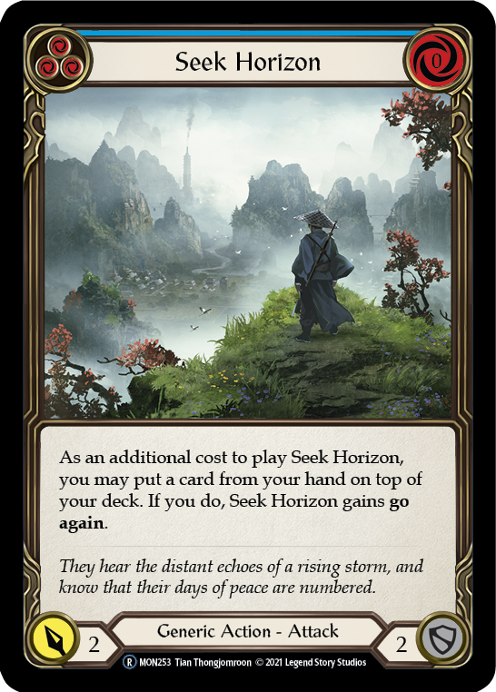 Seek Horizon (Blue) (Rainbow Foil) [U-MON253-RF] Unlimited Edition Rainbow Foil | Devastation Store