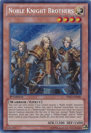 Noble Knight Brothers [PRIO-EN081] Secret Rare | Devastation Store