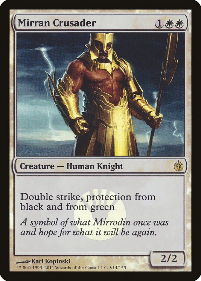 Mirran Crusader (Buy-A-Box) [Mirrodin Besieged Promos] | Devastation Store