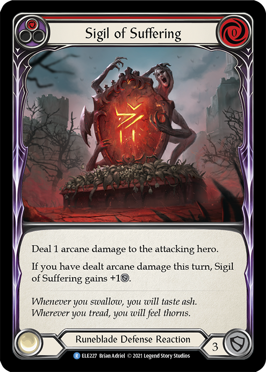 Sigil of Suffering (Red) [ELE227] (Tales of Aria)  1st Edition Normal | Devastation Store