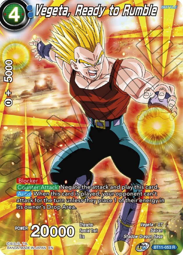 Vegeta, Ready to Rumble (BT11-053) [Theme Selection: History of Vegeta] | Devastation Store