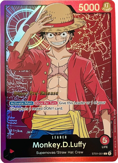 Monkey.D.Luffy (001) [Super Pre-Release Starter Deck: Straw Hat Crew] | Devastation Store