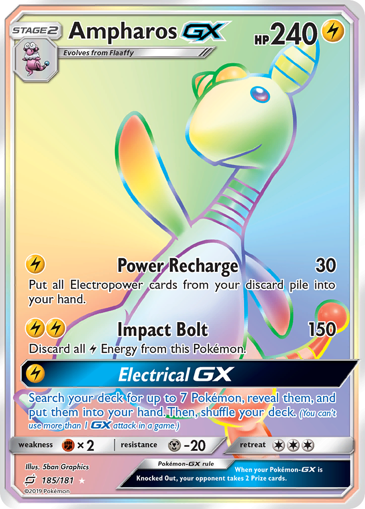 Ampharos GX (185/181) [Sun & Moon: Team Up] | Devastation Store