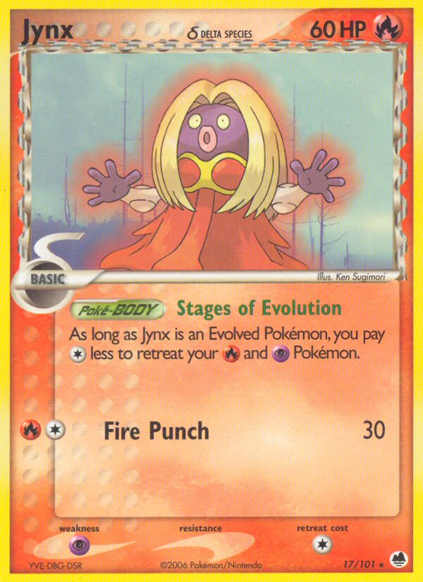 Jynx (17/101) (Delta Species) [EX: Dragon Frontiers] | Devastation Store