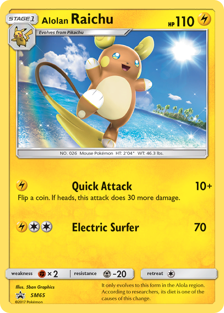 Alolan Raichu (SM65) [Sun & Moon: Black Star Promos] | Devastation Store