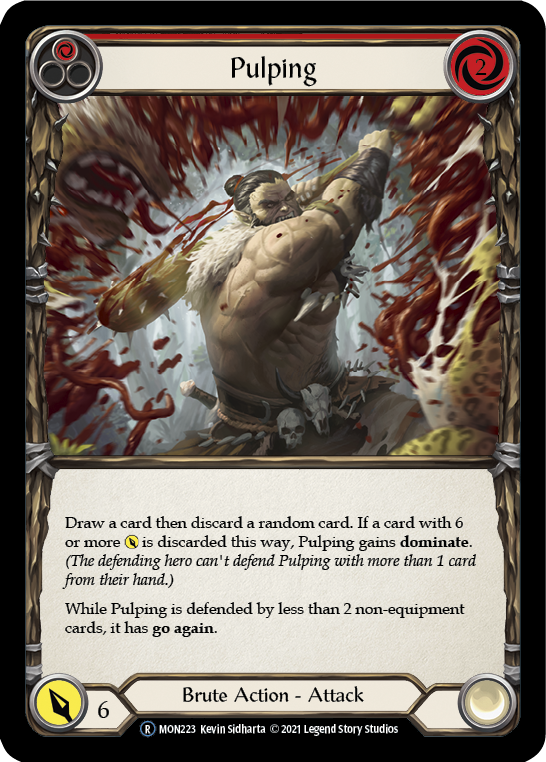 Pulping (Red) (Rainbow Foil) [U-MON223-RF] Unlimited Edition Rainbow Foil | Devastation Store