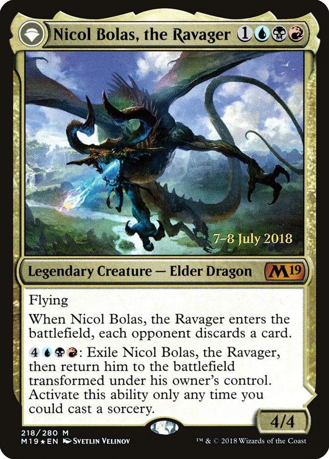 Nicol Bolas, the Ravager // Nicol Bolas, the Arisen  [Core Set 2019 Prerelease Promos] - Devastation Store | Devastation Store