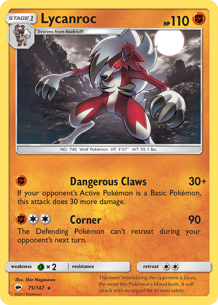 Lycanroc (75/147) [Sun & Moon: Burning Shadows] | Devastation Store