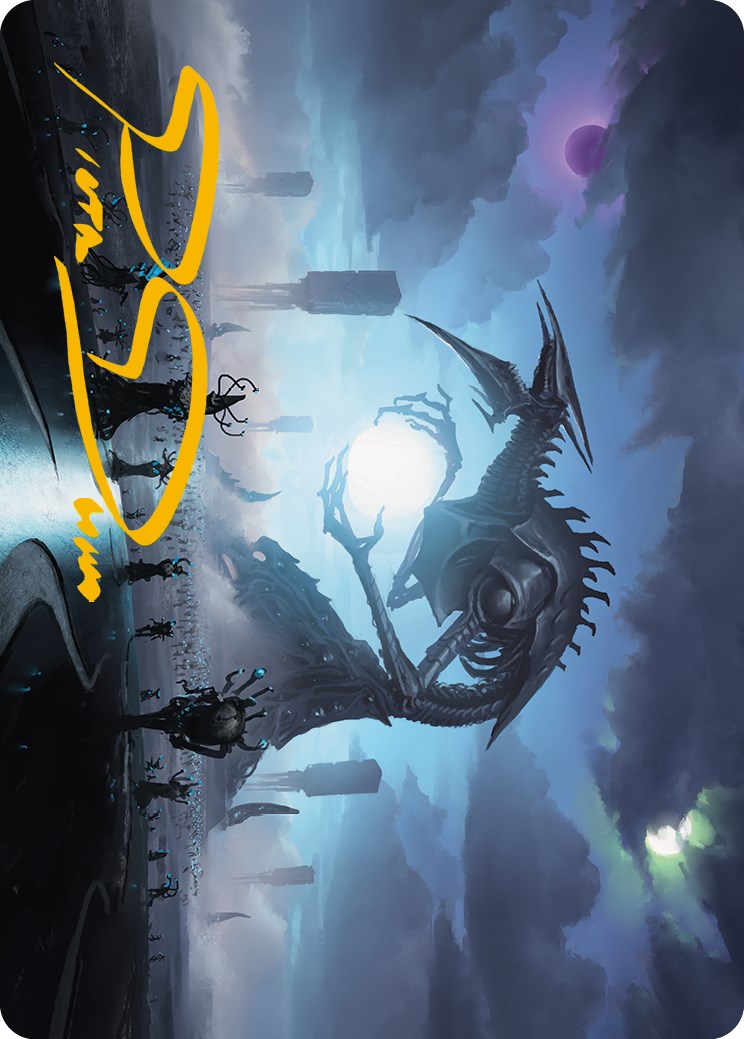 Blue Sun's Zenith Art Card (Gold-Stamped Signature) [Phyrexia: All Will Be One Art Series] | Devastation Store