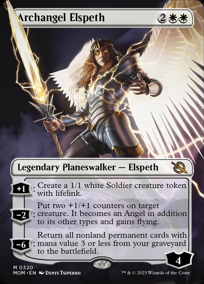 Archangel Elspeth (Borderless Alternate Art) [March of the Machine] | Devastation Store