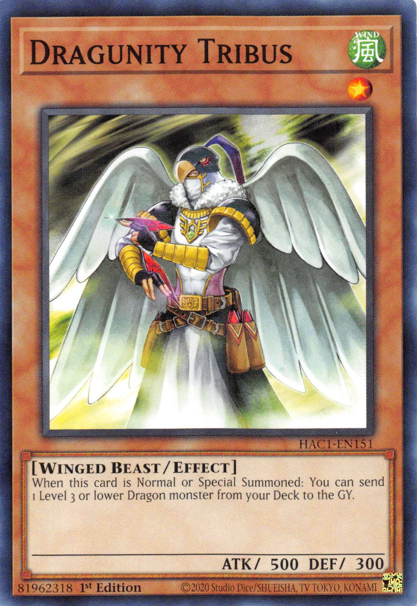 Dragunity Tribus [HAC1-EN151] Common | Devastation Store