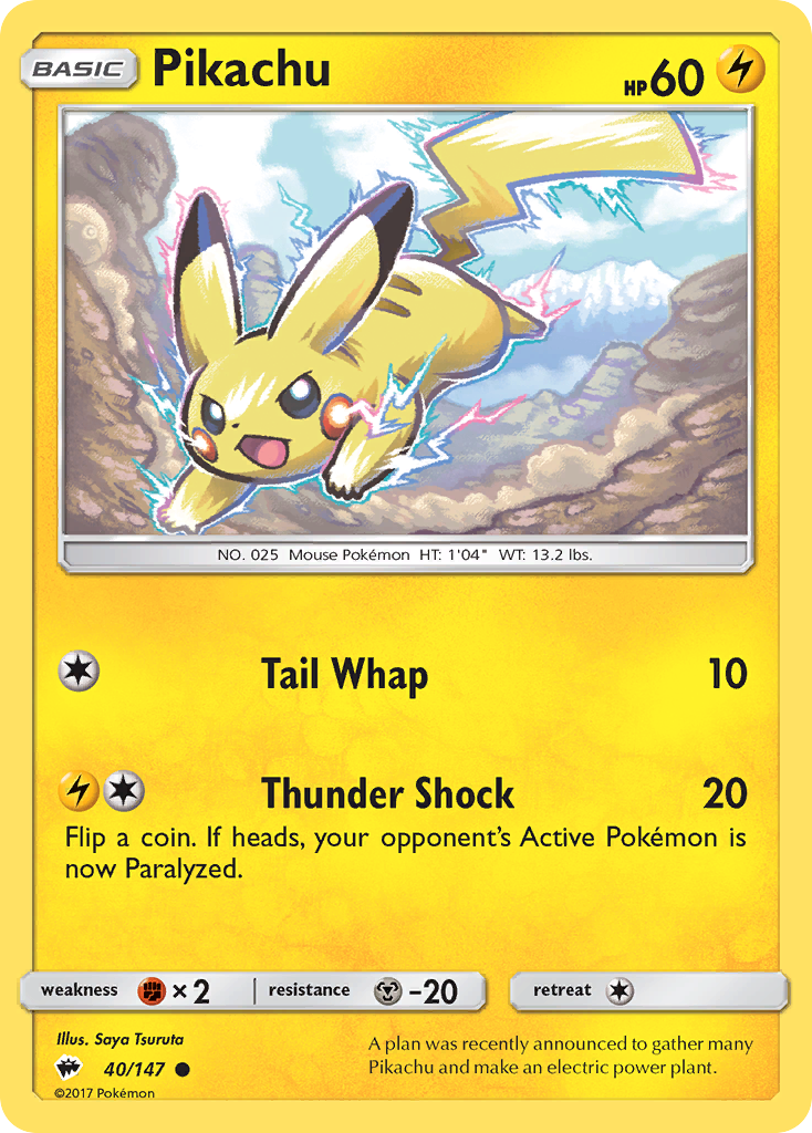Pikachu (40/147) [Sun & Moon: Burning Shadows] | Devastation Store