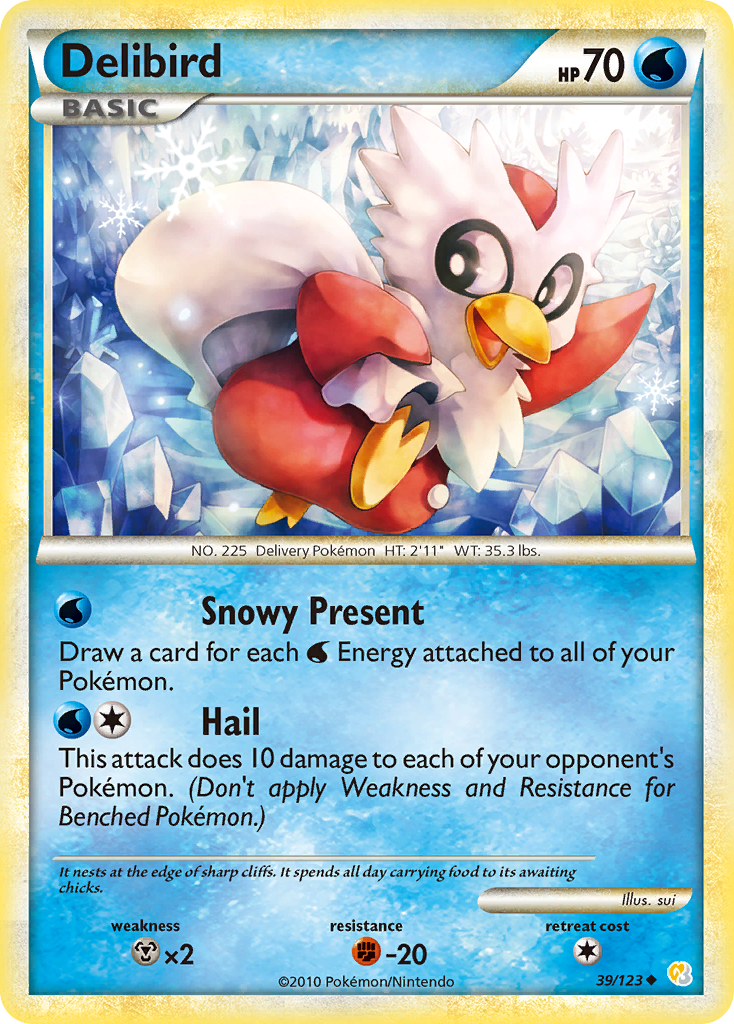 Delibird (39/123) [HeartGold & SoulSilver: Base Set] | Devastation Store