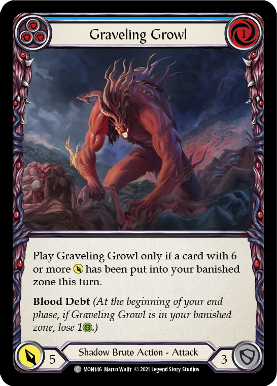 Graveling Growl (Blue) [MON146] 1st Edition Normal - Devastation Store | Devastation Store