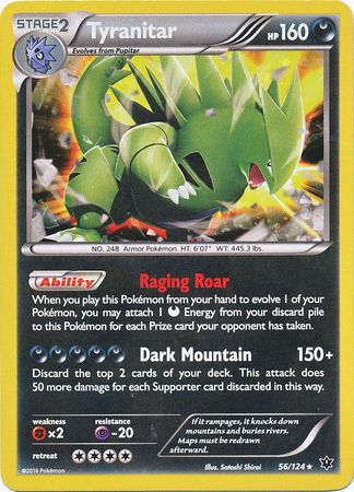 Tyranitar (56/124) (Cosmos Holo) [XY: Fates Collide] | Devastation Store