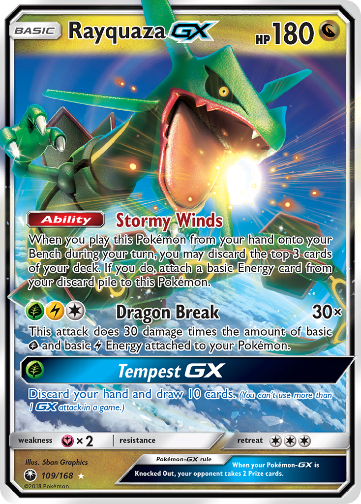 Rayquaza GX (109/168) [Sun & Moon: Celestial Storm] | Devastation Store