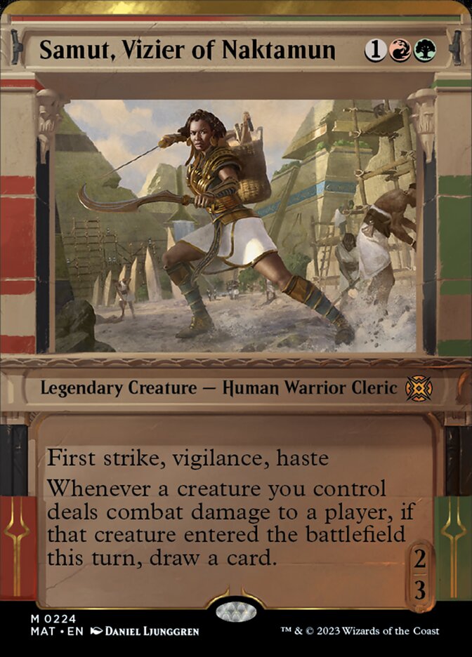 Samut, Vizier of Naktamun (Showcase Halo Foil) [March of the Machine: The Aftermath] | Devastation Store