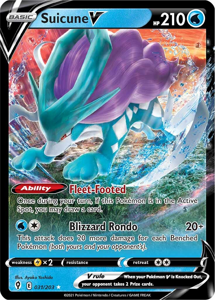 Suicune V (031/203) [Sword & Shield: Evolving Skies] | Devastation Store