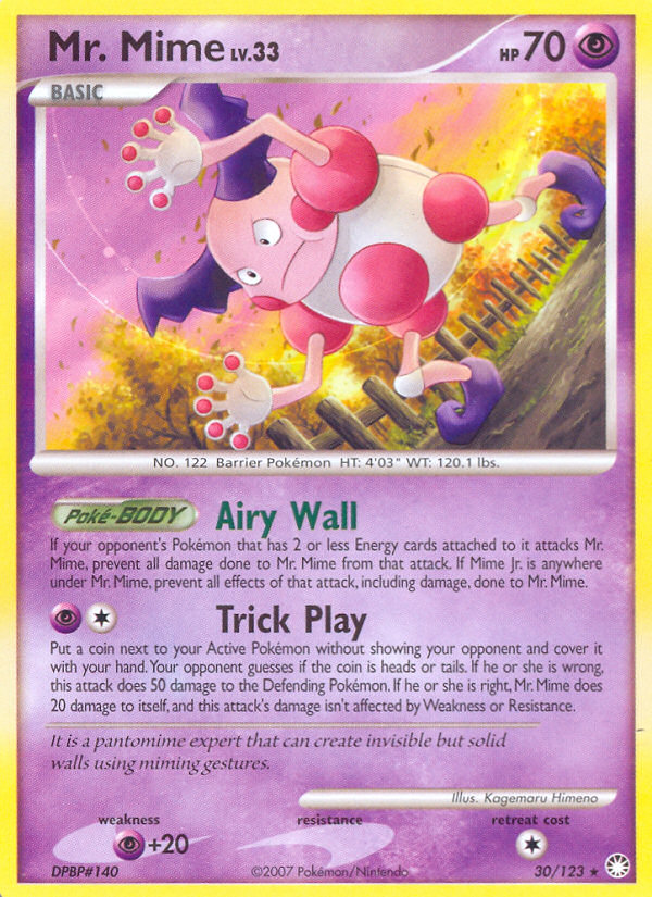 Mr. Mime (30/123) [Diamond & Pearl: Mysterious Treasures] | Devastation Store