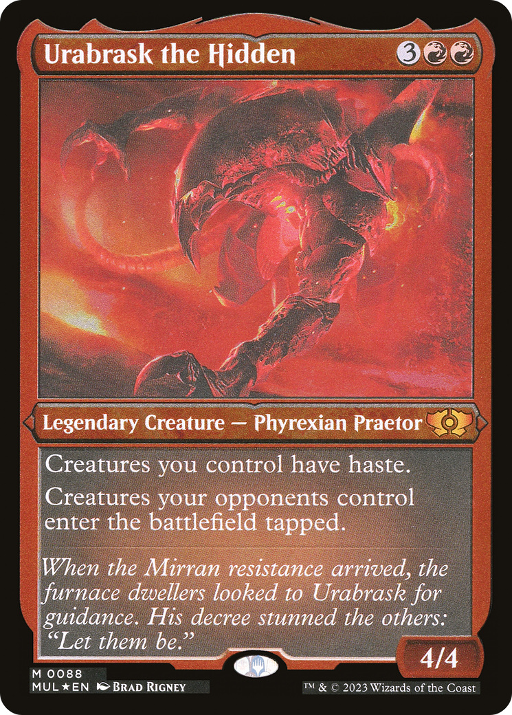 Urabrask the Hidden (Foil Etched) [Multiverse Legends] | Devastation Store