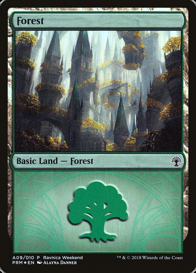 Forest (A09) [Guilds of Ravnica Ravnica Weekend] | Devastation Store