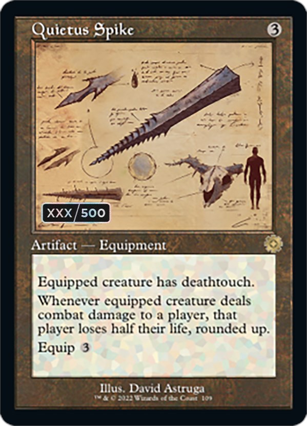 Quietus Spike (Retro Schematic) (Serial Numbered) [The Brothers' War Retro Artifacts] | Devastation Store