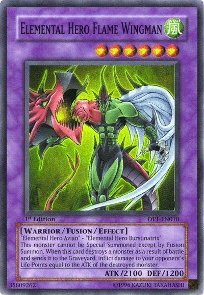 Elemental Hero Flame Wingman [DP1-EN010] Super Rare | Devastation Store