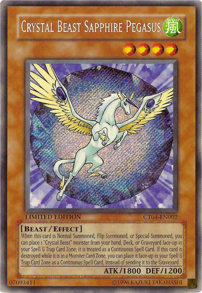 Crystal Beast Sapphire Pegasus [CT04-EN002] Secret Rare | Devastation Store